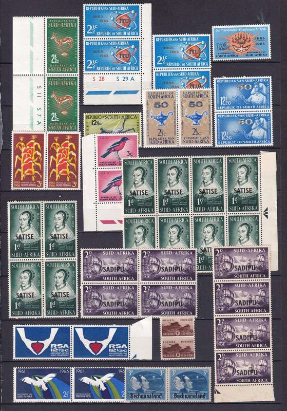 South Africa mixed clearance lot , MNH & M/H                    (15 X  SCANS, cannot scan all)