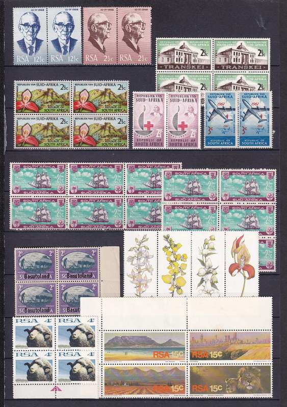 South Africa mixed clearance lot , MNH & M/H                    (15 X  SCANS, cannot scan all)