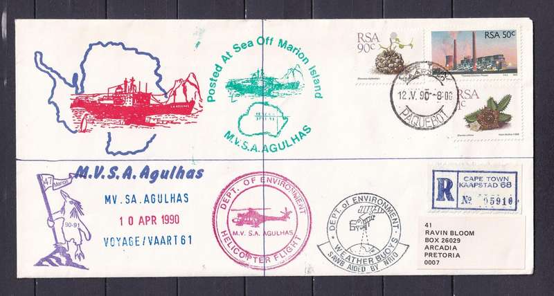 SA National Antarctic Expedition Covers - SAMAE - SA AGULHAS               ( 12 x COVERS)
