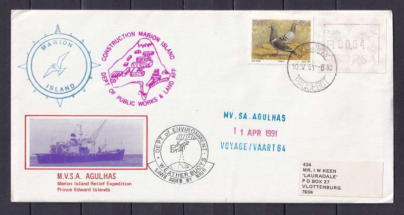 SA National Antarctic Expedition Covers - SAMAE - SA AGULHAS               ( 12 x COVERS)