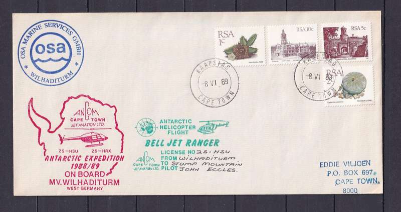 SA National Antarctic Expedition Covers - SAMAE - SA AGULHAS               ( 12 x COVERS)