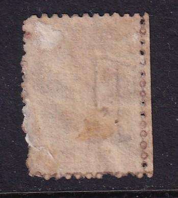 Tasmania VANDIEMENSLAND QV 1863-71 1d dull vermillion (Perf 11 1/2) W/M (W4), used  (High CV)