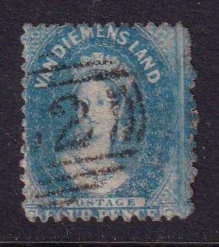 Tasmania VANDIEMENSLAND QV 1863-71 4d blue (Perf 11 1/2) W/M (W4), used  (High CV)