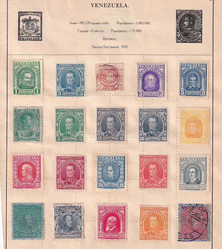 South Central America (Venezuela, Porto Rico, Costa Rica, Mexico ext)  M/H & used     ( 14 x SCANS)