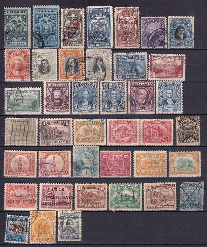South Central America (Venezuela, Porto Rico, Costa Rica, Mexico ext)  M/H & used     ( 14 x SCANS)