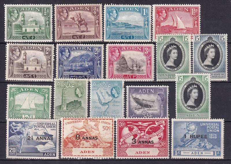 Aden 1939> KG VI part sets & odds, M/H