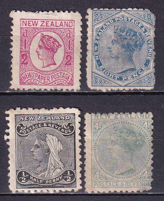 New Zealand 1882> QV lot,  M/H
