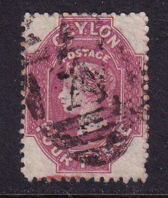 Ceylon 1867-70 QV 4d rose (CC), used                 (SG 65, CV £55)