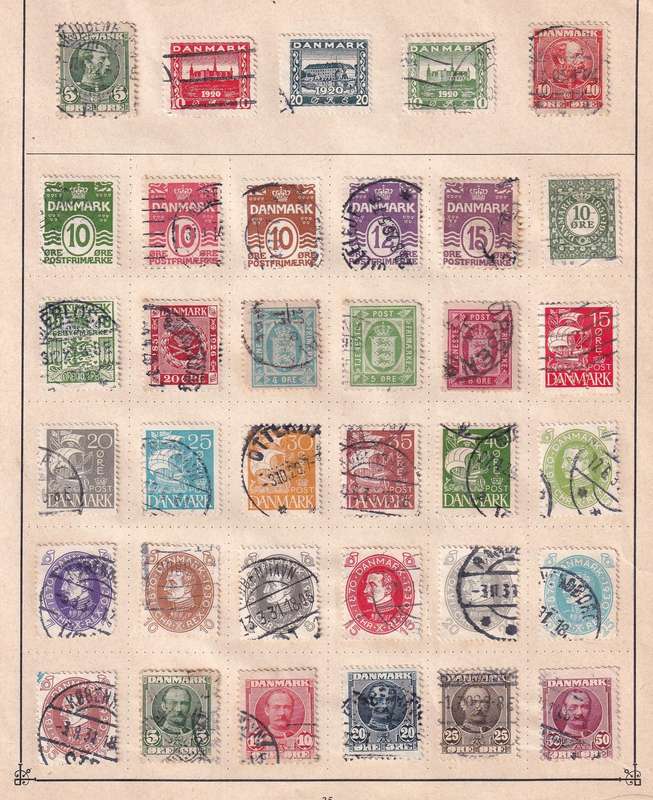 Denmark sets & part sets used on 3 pages