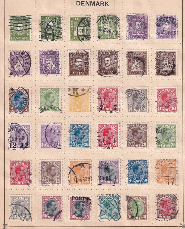 Denmark sets & part sets used on 3 pages