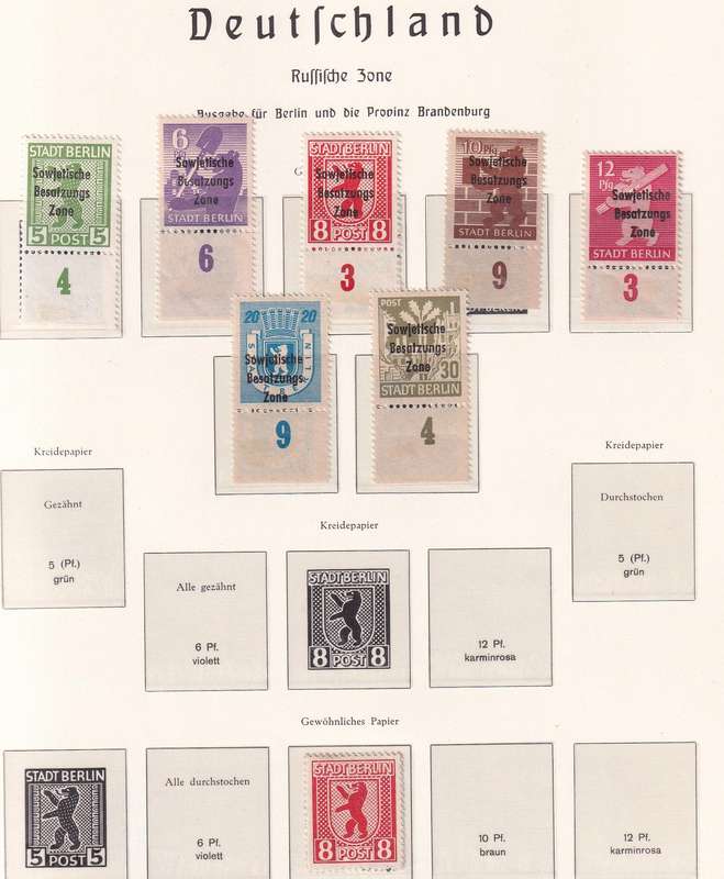 Germany French Zone 1945-48 part overprinted sets, M/H    ( 3 x SCANS, Preprinted page not included)