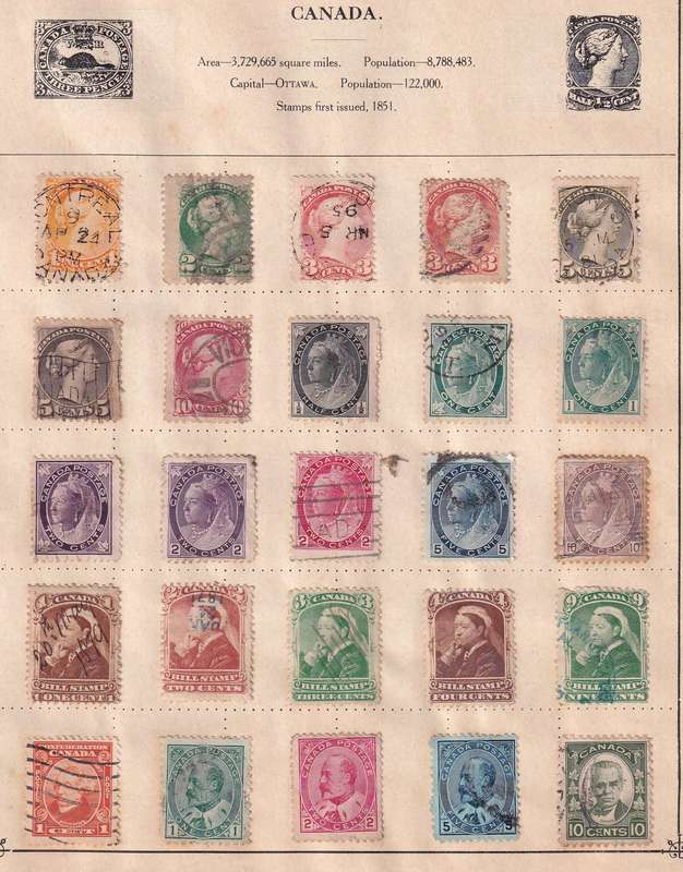 Canada QV, KG V part sets , M/H & used                (7 x scans, some stamp adherence to pages )