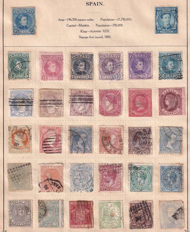 Spain 1865> part sets, M/H & used