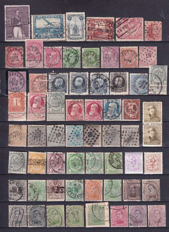 Belgium part sets , M/H & used               (9 X SCANS, some stamp adherence to pages)