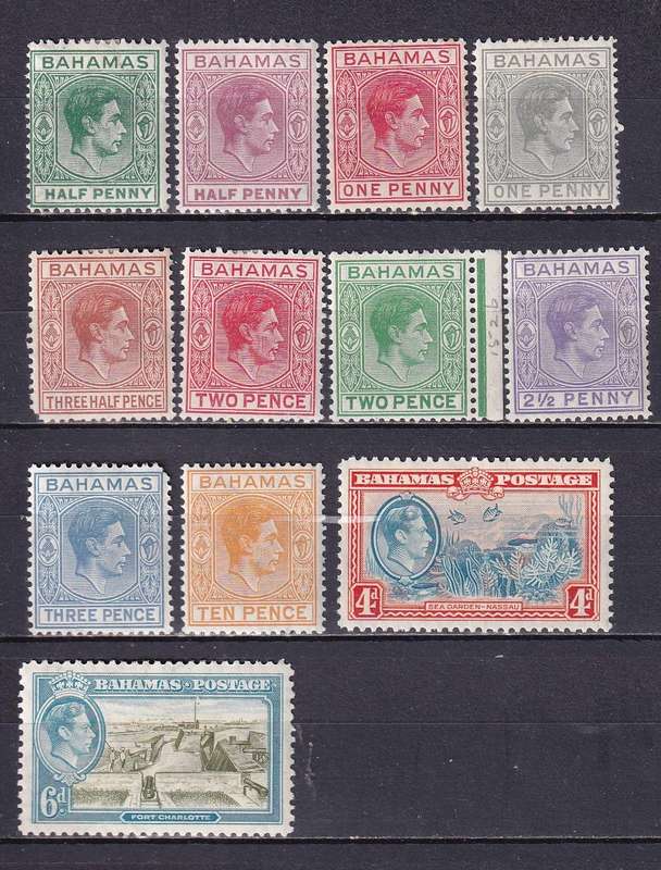 Bahamas 1938 > KG VI part sets , M/H