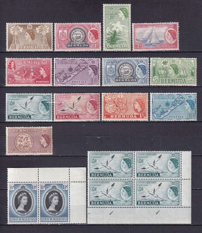 Bermuda 1953-62 QE part set , M/H       ( SG 135>, CV £40)