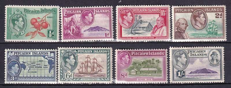 Pitcairn Islands 1940 KG VI part set , M/H                  ( SG 1> , CV £43)