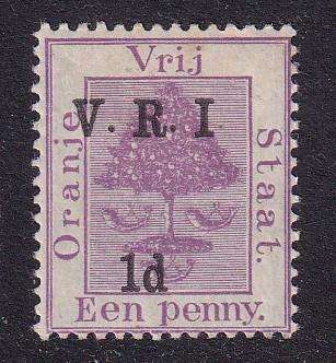 Orange Free State 1900 V.R.I. 1d with variety NO STOP AFTER I, M/H        (SACC 60e, CV R 350)