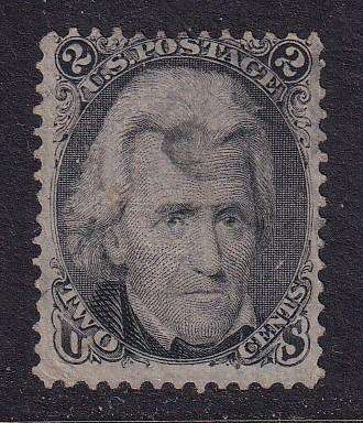 USA 1861 Andrew Jackson 2c black, used            (SG 69)