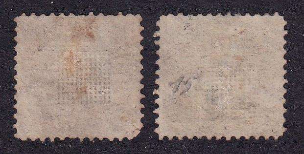 USA 1869 2c Post Rider & 3c Locomotive ,used             ( SG 114,115)