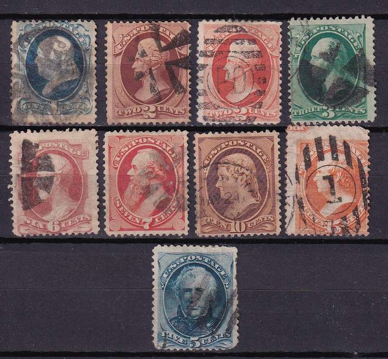 USA 1870 part set, used                 (SG 207>)