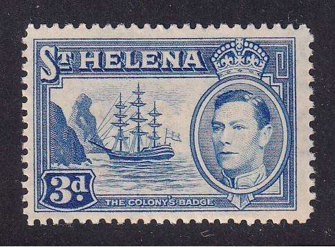 St Helena KG VI 1938-44 3d Ultramarine ,key value  , MNH              (SG 135, CV £80)