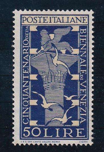Italy 1949 25th Biennial Art 50 lire , top value, MNH          (SG 724, CV £24)