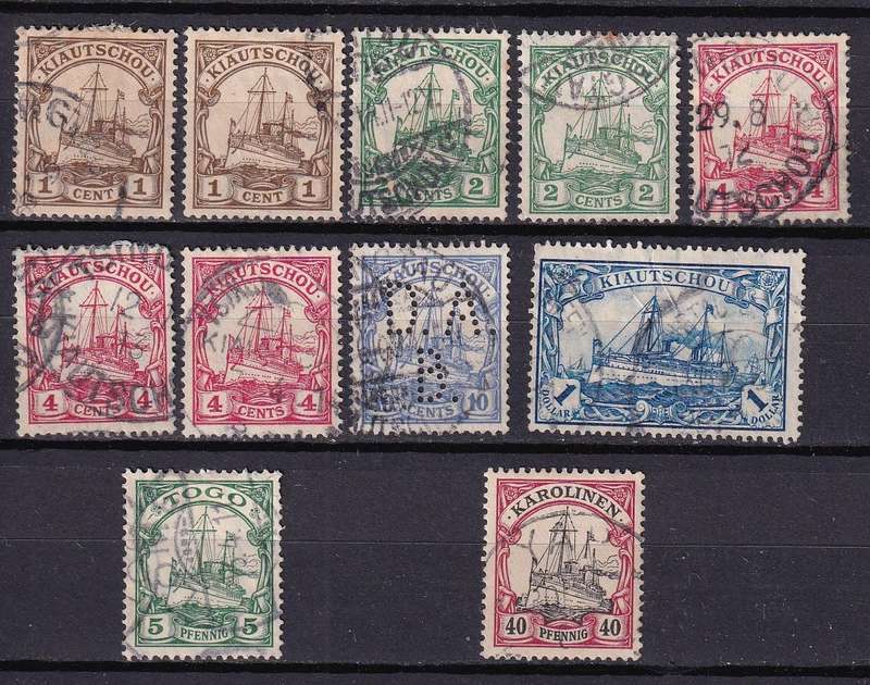 Germany Colonies post offices abroad (Kiautschou, Togo, Karolinen) part sets, used