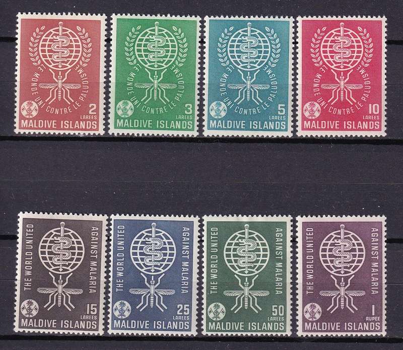 Maldive Islands 1962 Malaria Eradication set , MLH            (SG 88-95)