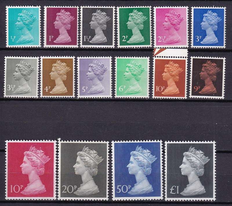 GB QE Decimal values set, MNH