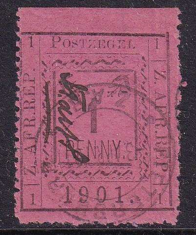 Transvaal Pietersburg 1901 1d red Type 1, used with Pietersburg cancel