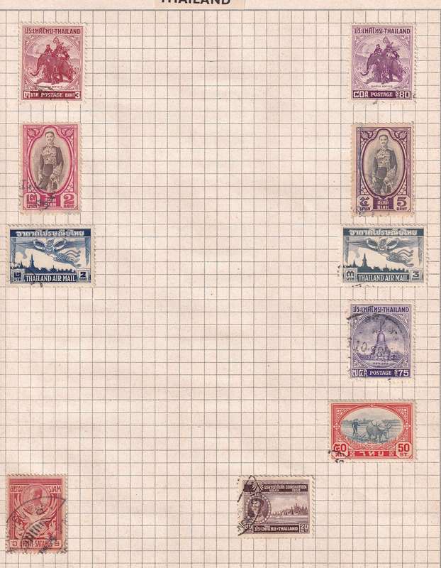 Thailand Siam part sets, used                 ( 3 x SCANS)