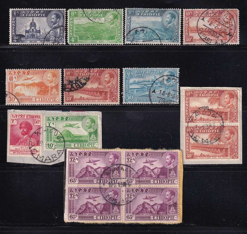 Ethiopie part sets, used  mixed condition