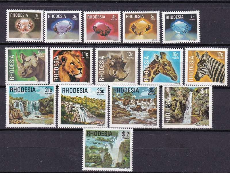 Rhodesia 1978 4th Definitive set, MNH         (SACC 318-332)