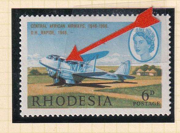 Rhodesia 1966 Airways set with variety DOUBLE PROPELLER , MNH    ( SACC 161-164)
