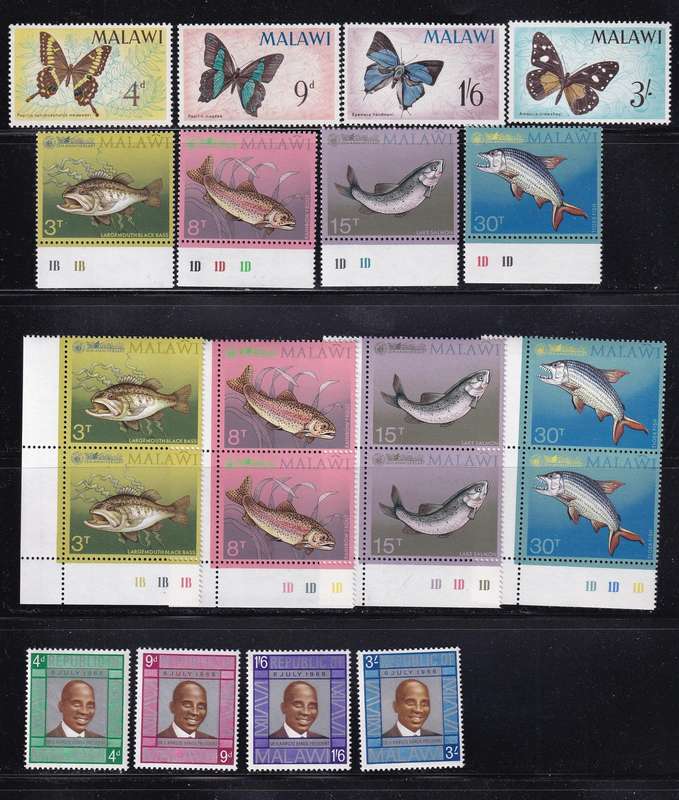 Malawi sets, MNH                  ( 3 X SCANS)