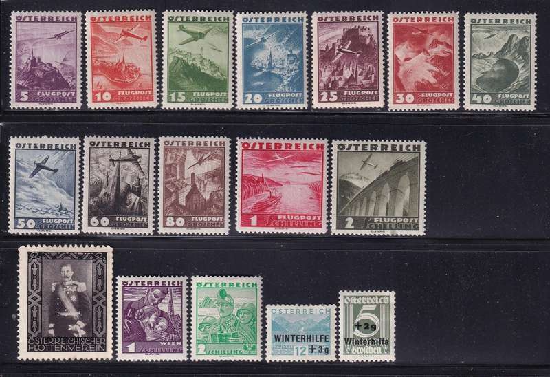 Austria 1935 part Air issue & odds, M/H                  (SG 763 >)