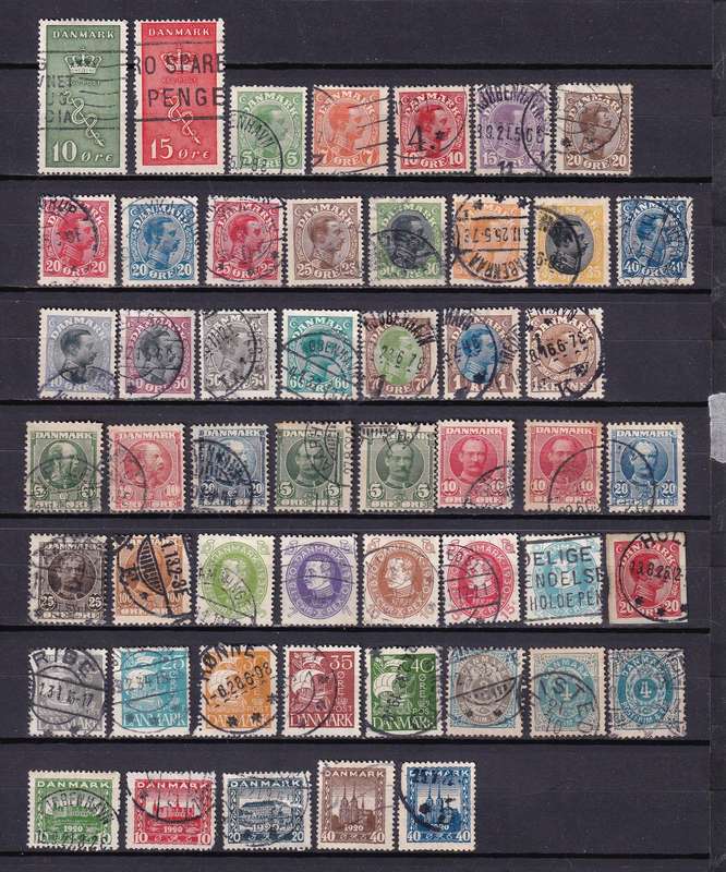 Denmark 1875 >early part sets (postmarks lots), used           ( 3 x SCANS)