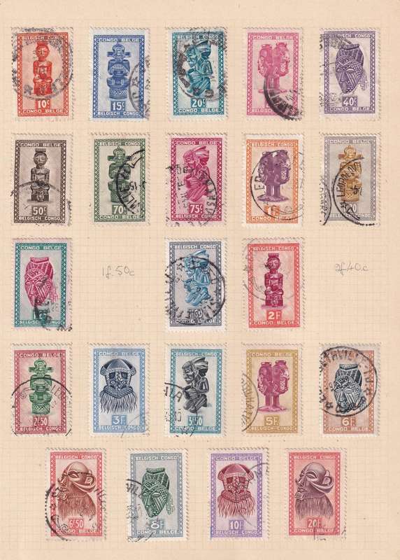 Belgium part sets, M/H & used                 (4 x SCANS, some stamp adherence to pages)
