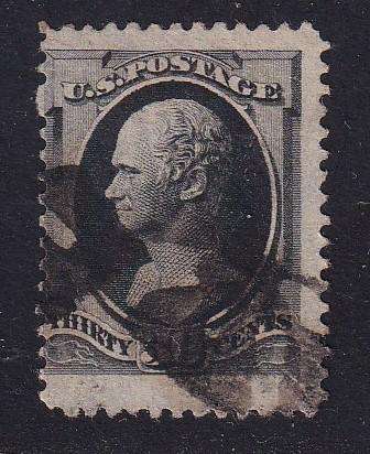 USA 1870 Alexander Hamilton 30c black, used                 (SG 192, CV £40)