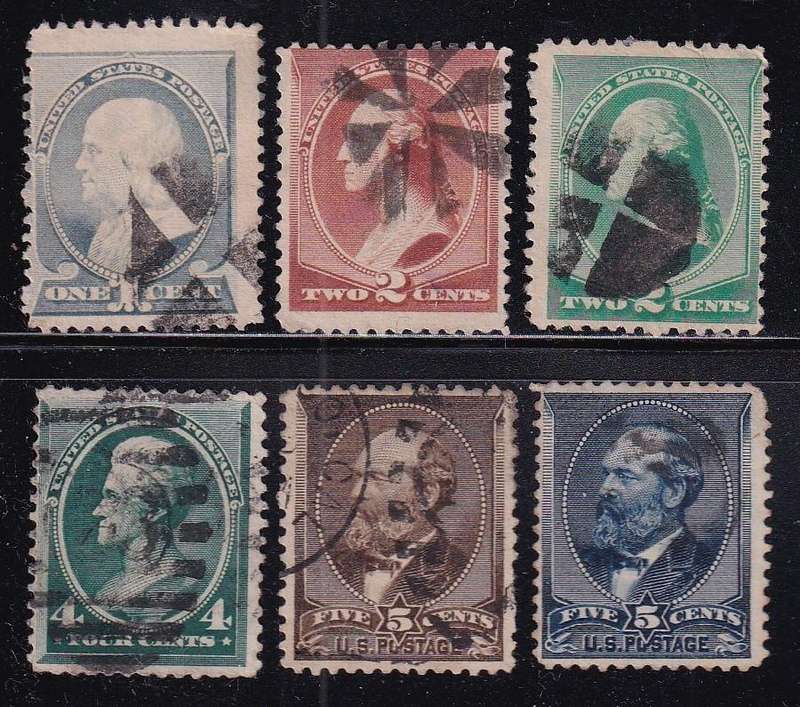 USA 1882 set, used          (SG 217>)