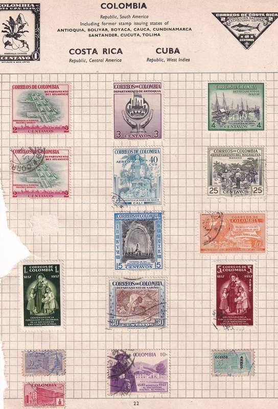 South Central America (Venezuela, Porto Rico, Costa Rica, Mexico ext)  M/H & used     ( 15 x SCANS)