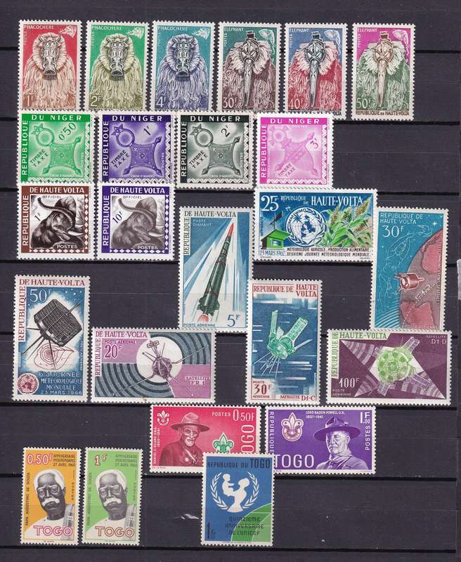 France and colonies part sets, M/H & used                 (10 X SCANS)