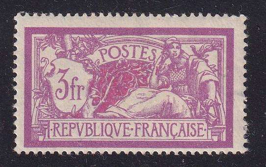 France 1920 3 fr voilet & blue, M/H              (SG 429, CV £32)