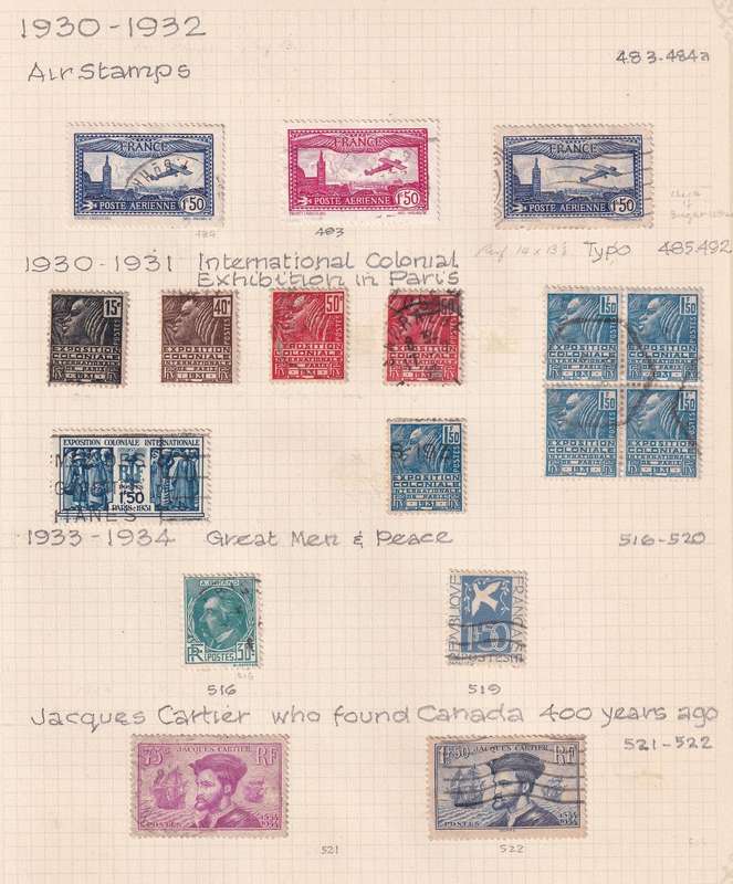 France 1927-1961 sets & part sets, M/H & used                        ( 24 page collection)