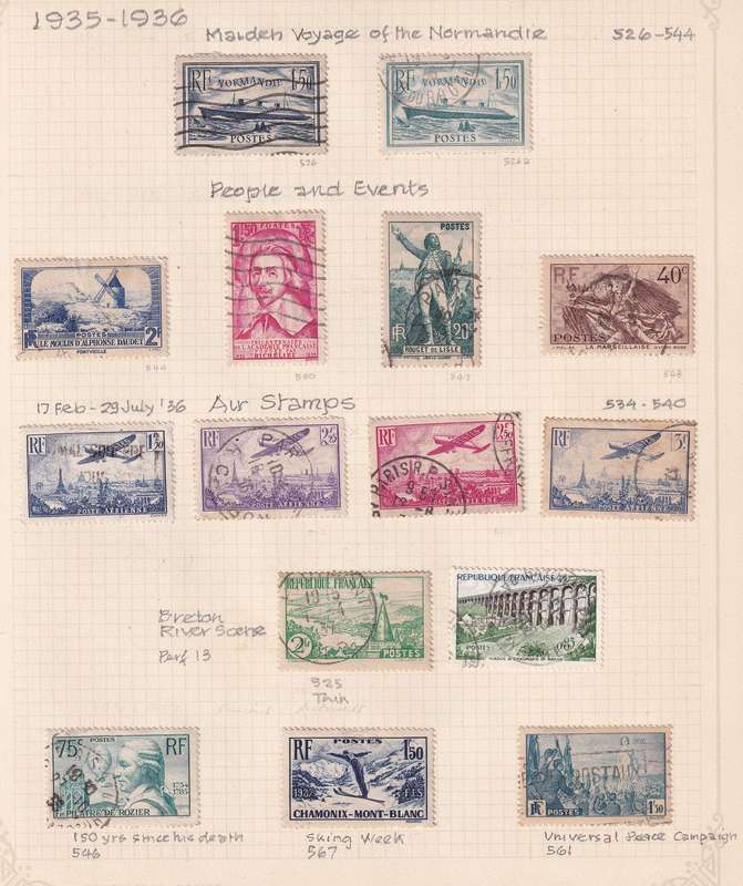 France 1927-1961 sets & part sets, M/H & used                        ( 24 page collection)