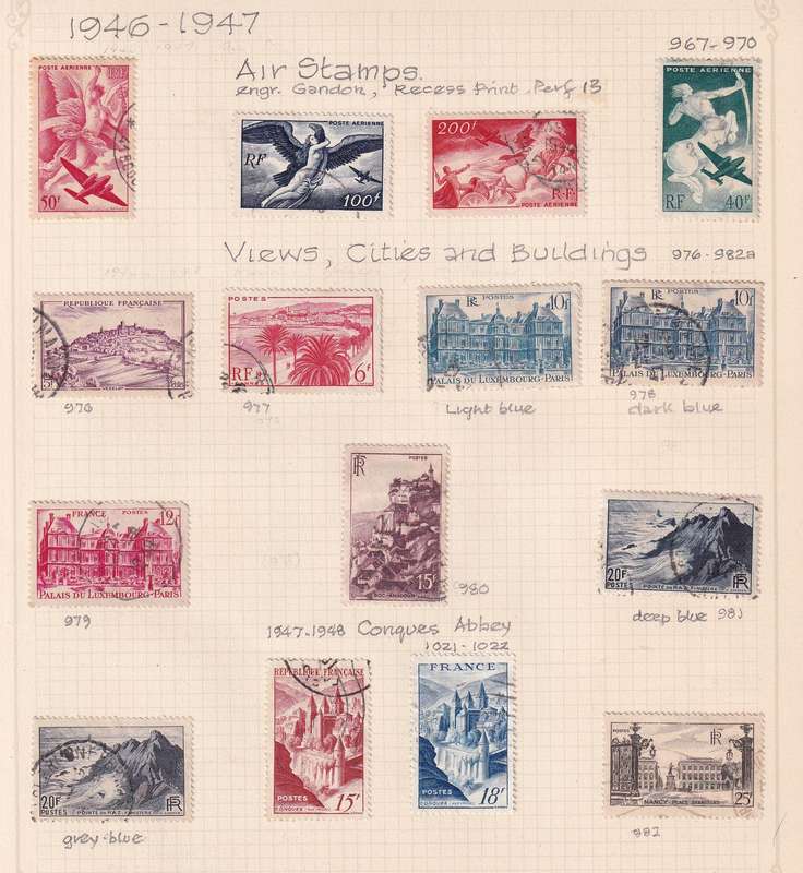 France 1927-1961 sets & part sets, M/H & used                        ( 24 page collection)