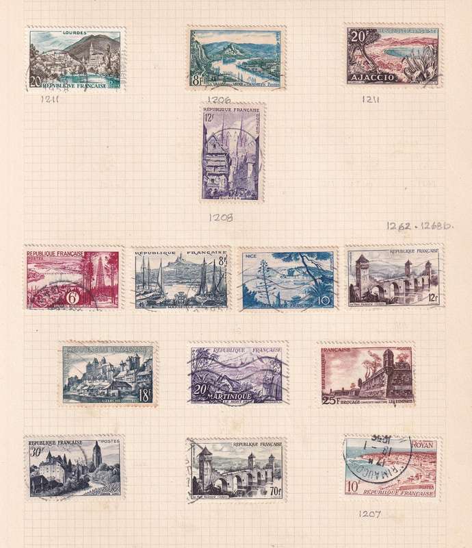 France 1927-1961 sets & part sets, M/H & used                        ( 24 page collection)