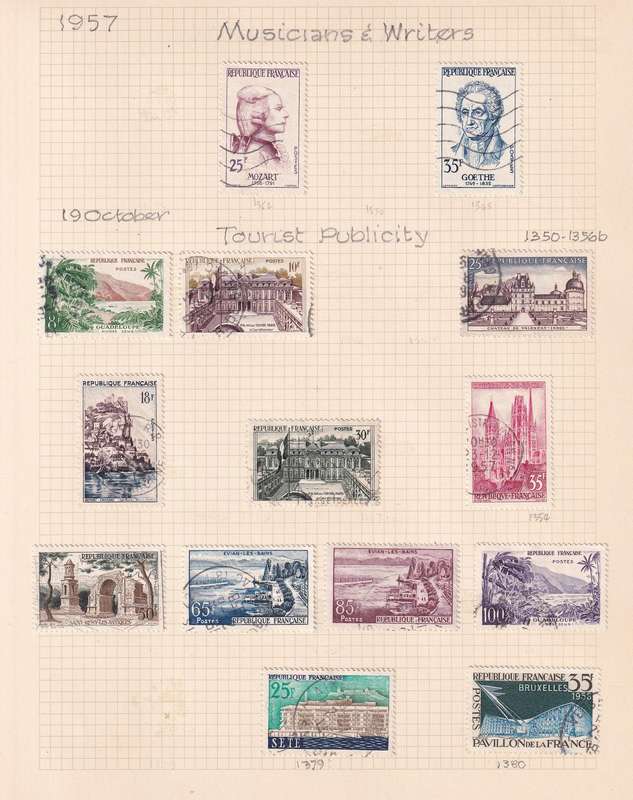 France 1927-1961 sets & part sets, M/H & used                        ( 24 page collection)