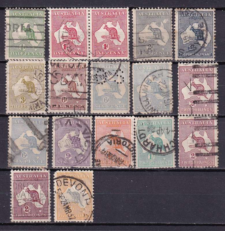 Australia 1913> Roos part sets, used